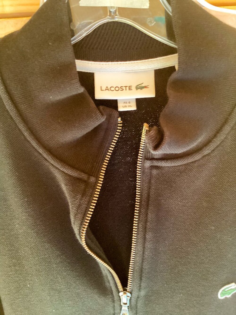 Lacoste Men’s Black Heavyweight Jacket XL Cotton Blend